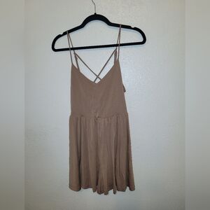 Lush Tan Romper - Size Medium